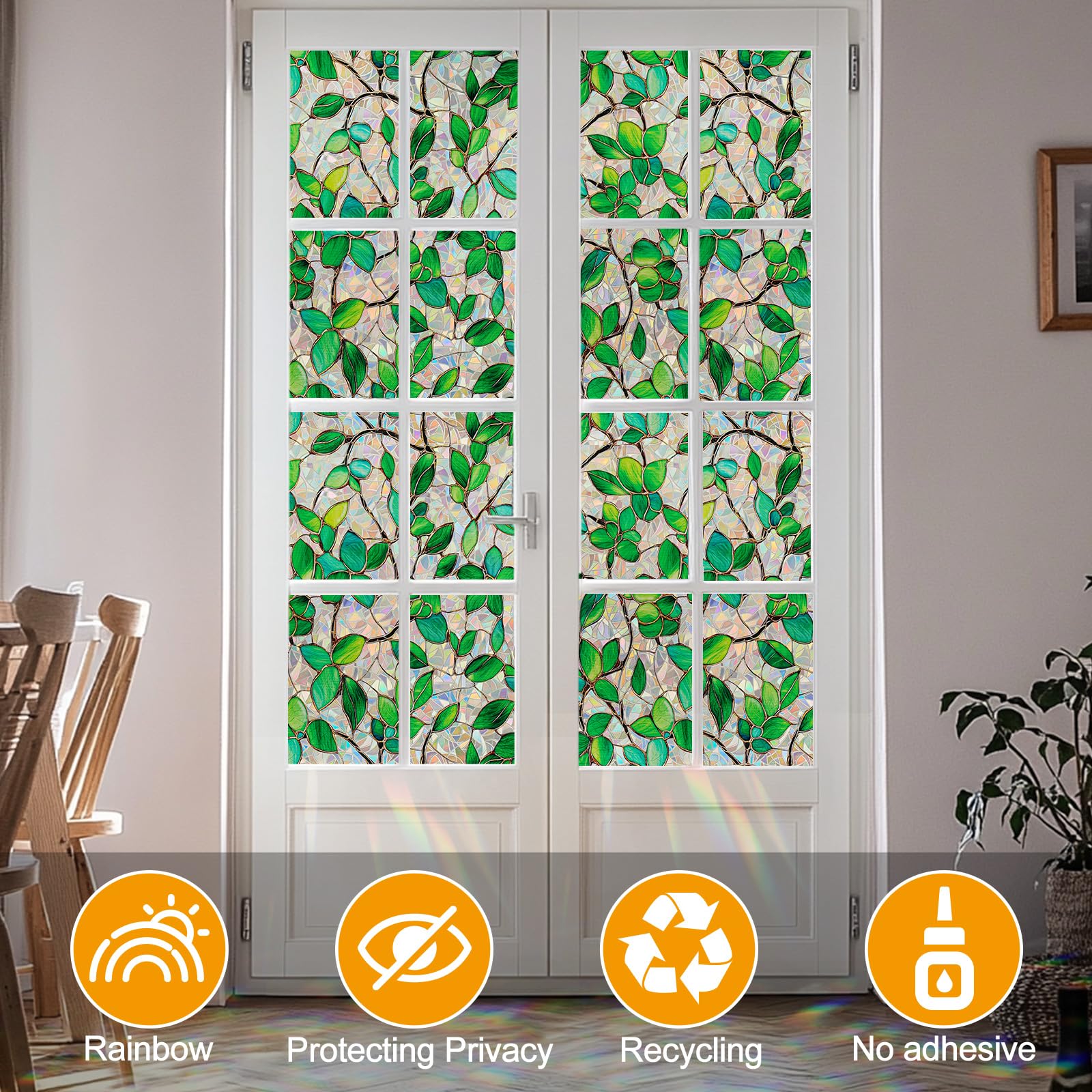 COUNTEWOL electrostatic stickers avoid glue and mess.