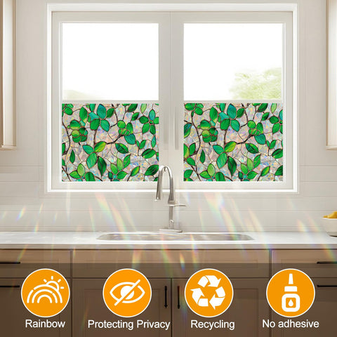 COUNTEWOL greenery leaf design brightens kitchens and baths.