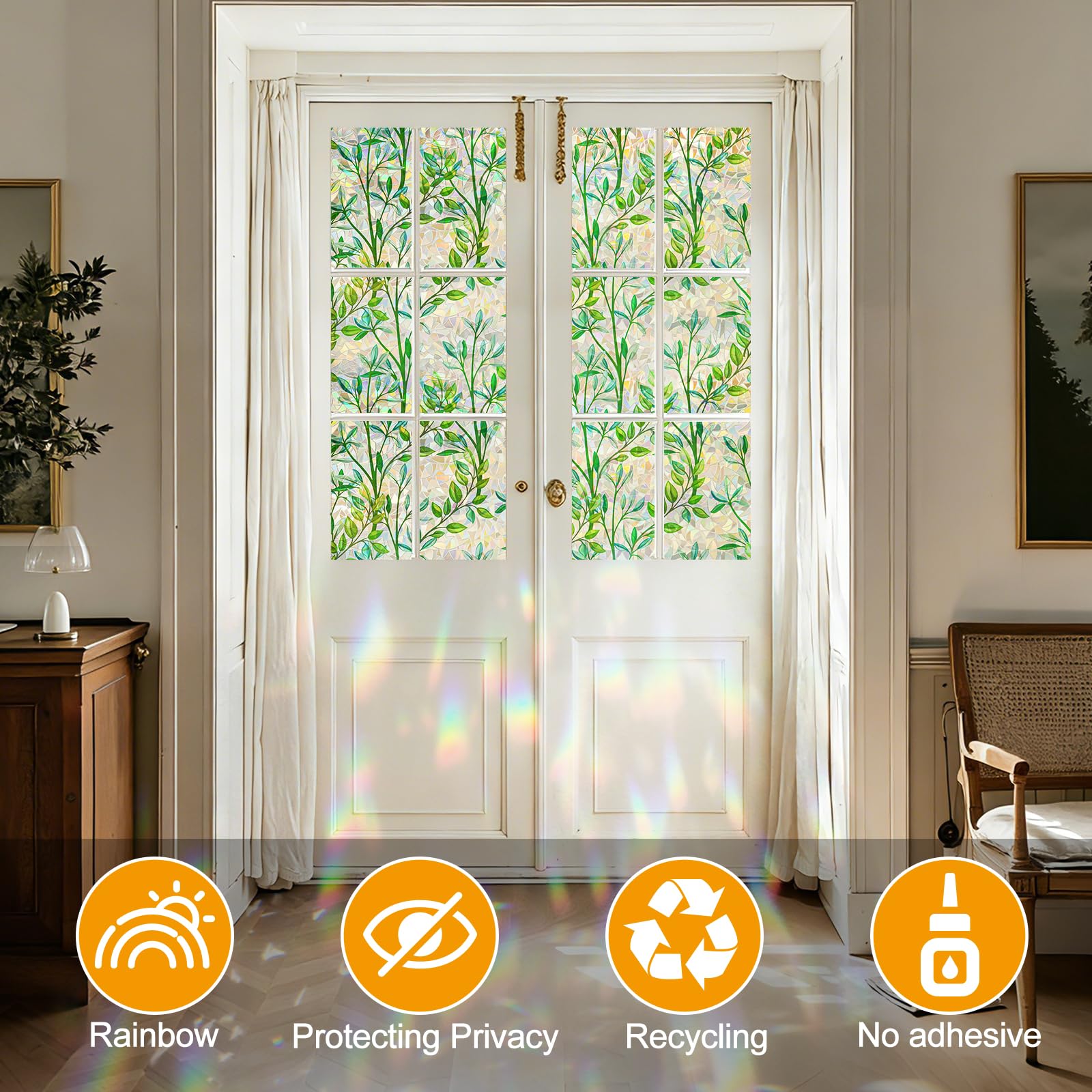 COUNTEWOL Room decor window film creates a cohesive home look
