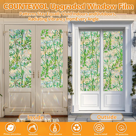 COUNTEWOL UV-blocking window film blocks up to 90% UV rays while maintaining daylight