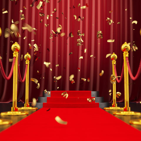 Couzssyhi red carpet runner 3x10 laid for a glamorous event entrance