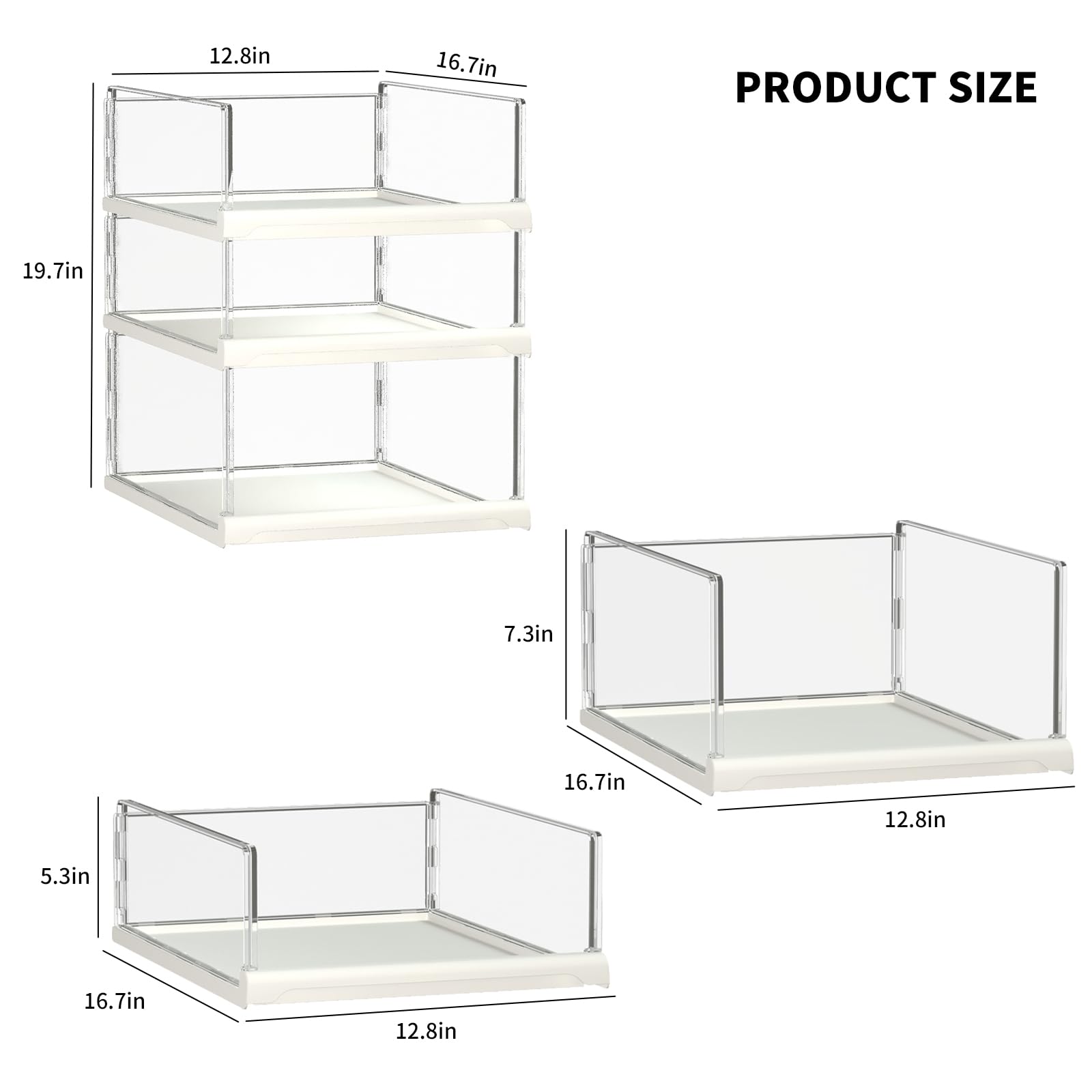 Covetree slide-rails closet bin allows easy reach to items stored in the back.