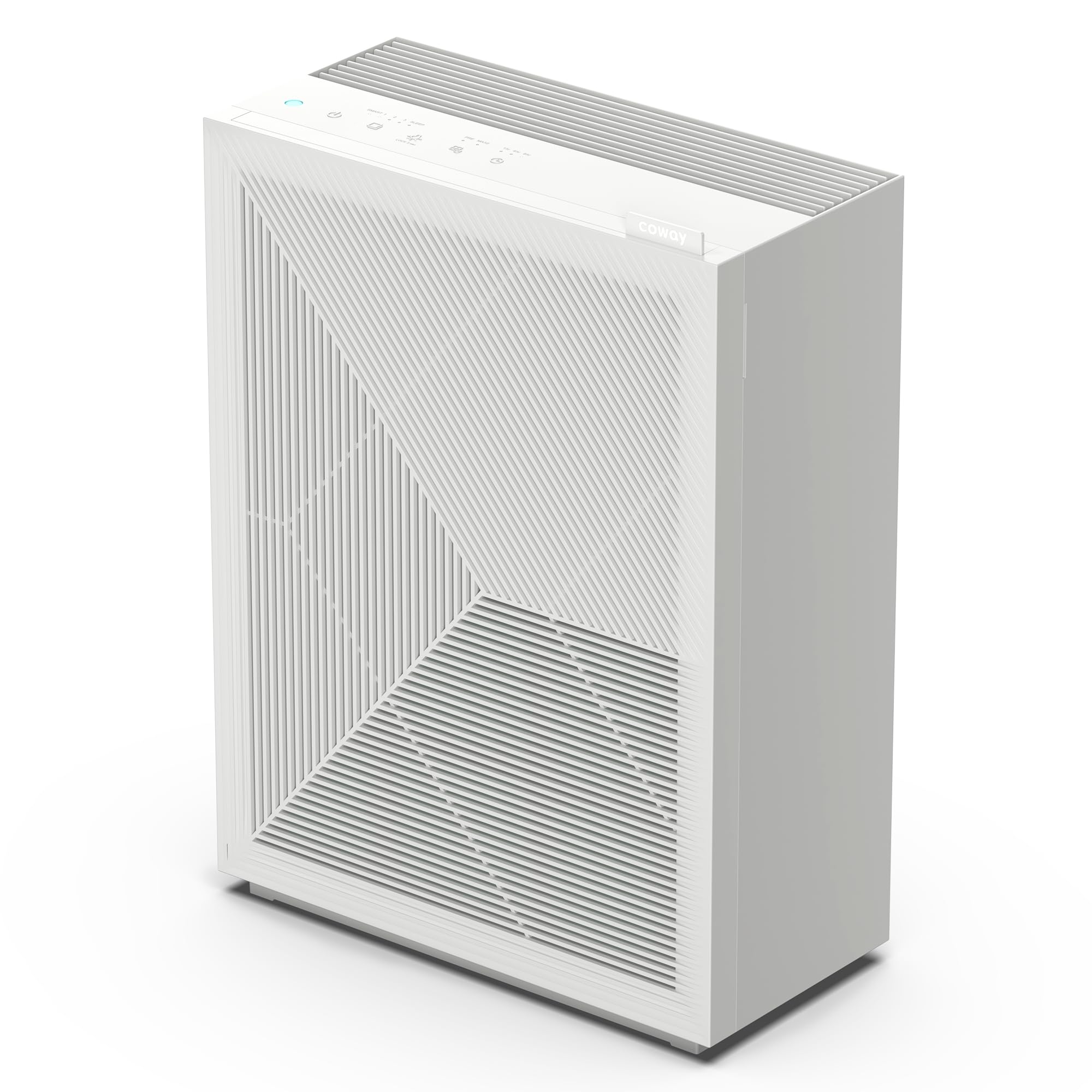 Coway air purifier coverage area for spaces up to 1,035 sq ft.