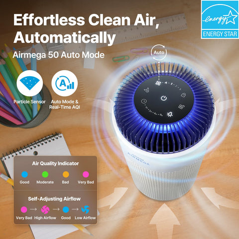 Clear filter indicator on Coway purifier for easy maintenance.