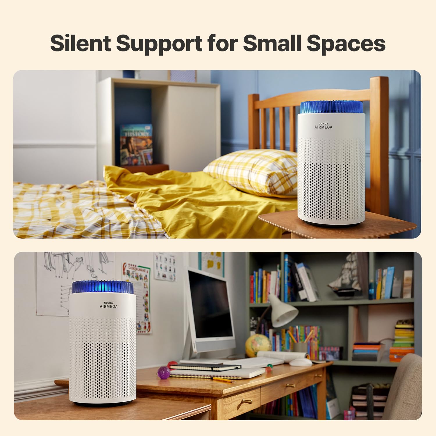 Whisper-quiet Sleep Mode for undisturbed nighttime use.