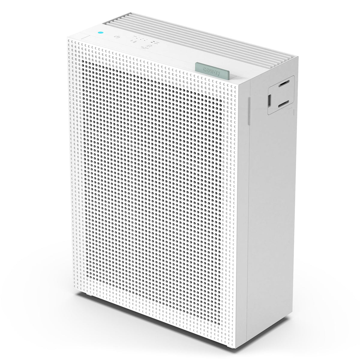 Coway Airmega 150 White front view showing a compact purifier for large rooms.