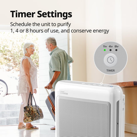 Coway Airmega 200M White room setup integrated into a contemporary living space.