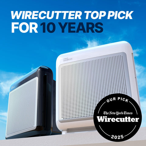 Coway Airmega 200M White side angle highlighting its slim, modern profile.