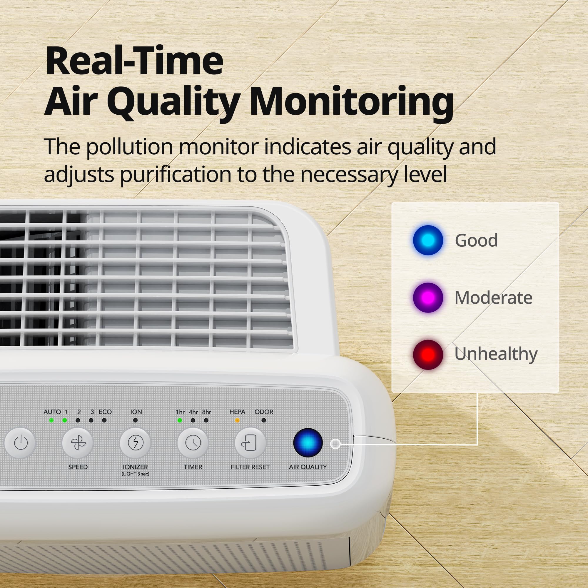 Coway Airmega 200M White smoke and odor removal demonstration for refreshed air.