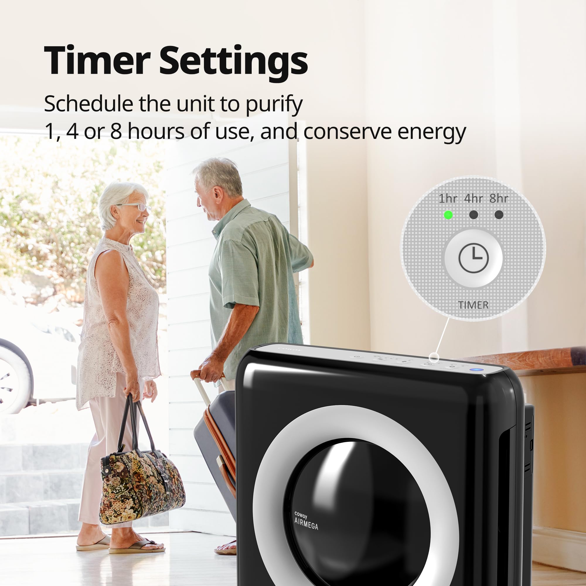 Coway AP-1512HH Mighty filter alert notifies when replacements are due