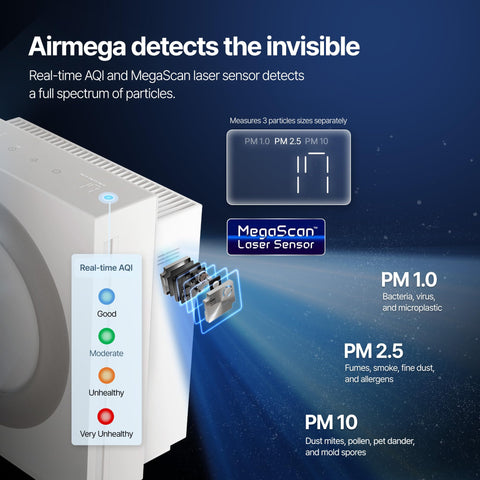 Coway Mighty2 filter life indicator shows exact remaining life.
