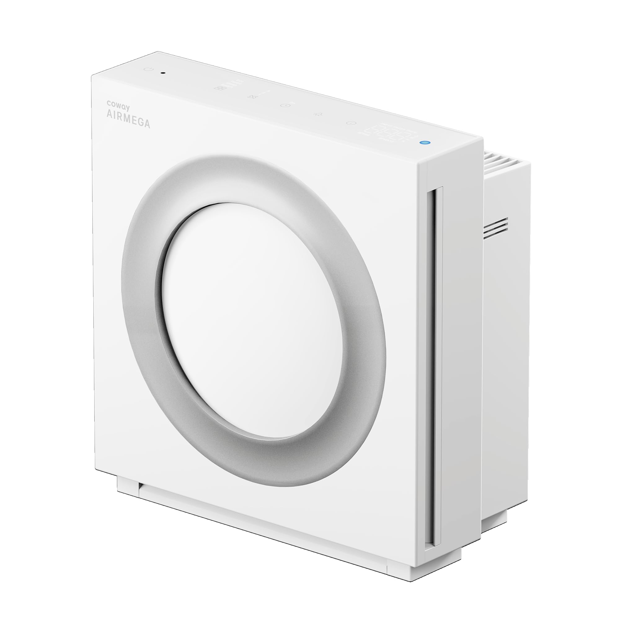 Coway Mighty2 front view air purifier for spacious rooms with powerful air cleaning.
