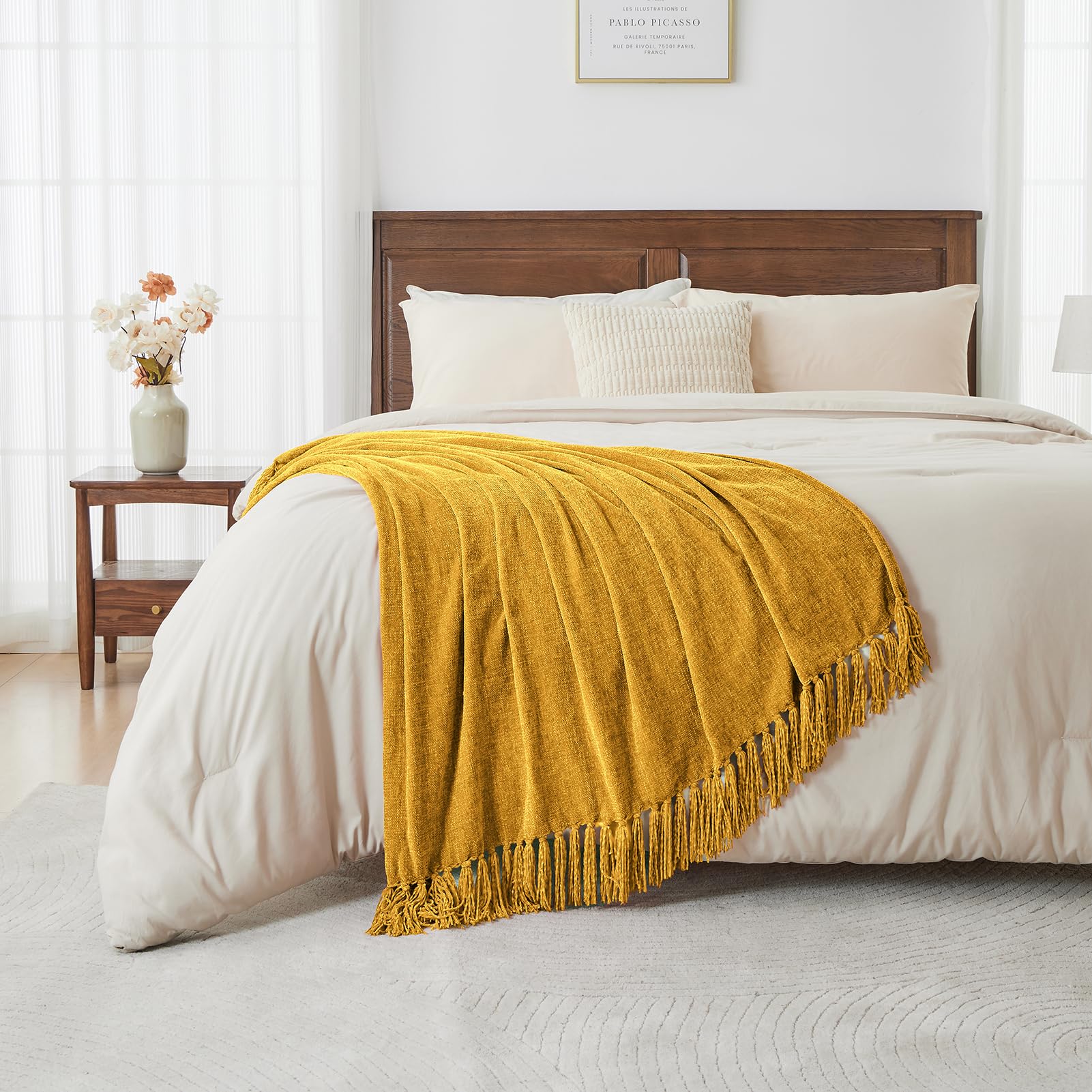 Closeup of CozeCube chenille fabric showing plush texture and color