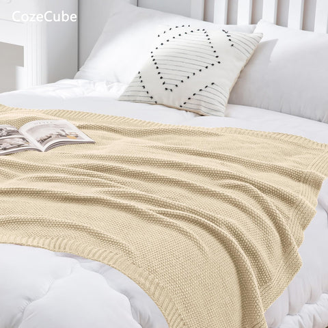 CozeCube lightweight blanket ideal for year-round comfort on couches.
