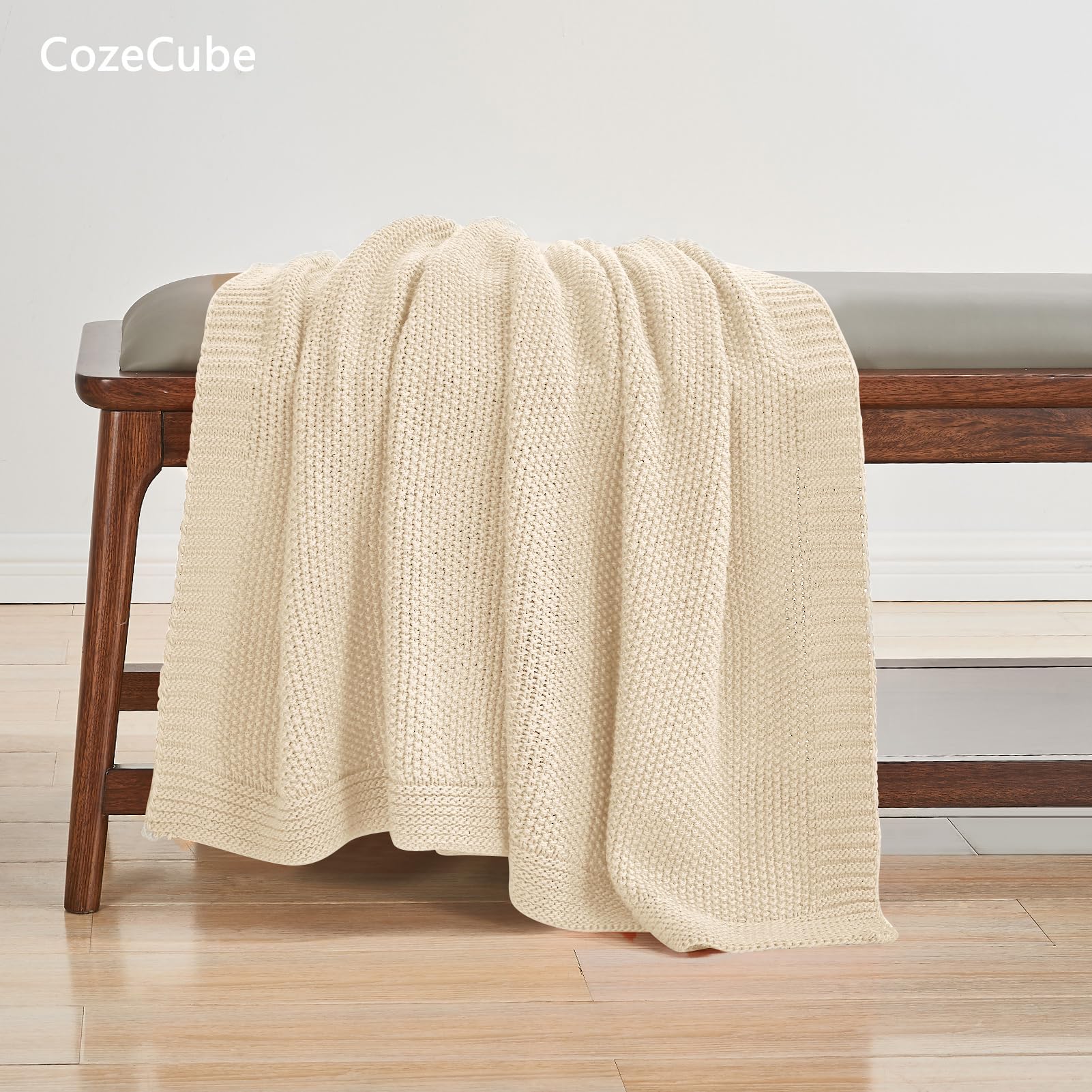 CozeCube soft acrylic yarn texture for breathable warmth without heavy weight.