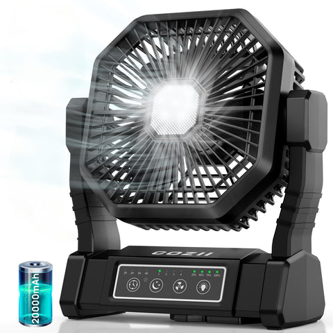 COZII battery-operated fan on table providing cooling and tabletop comfort