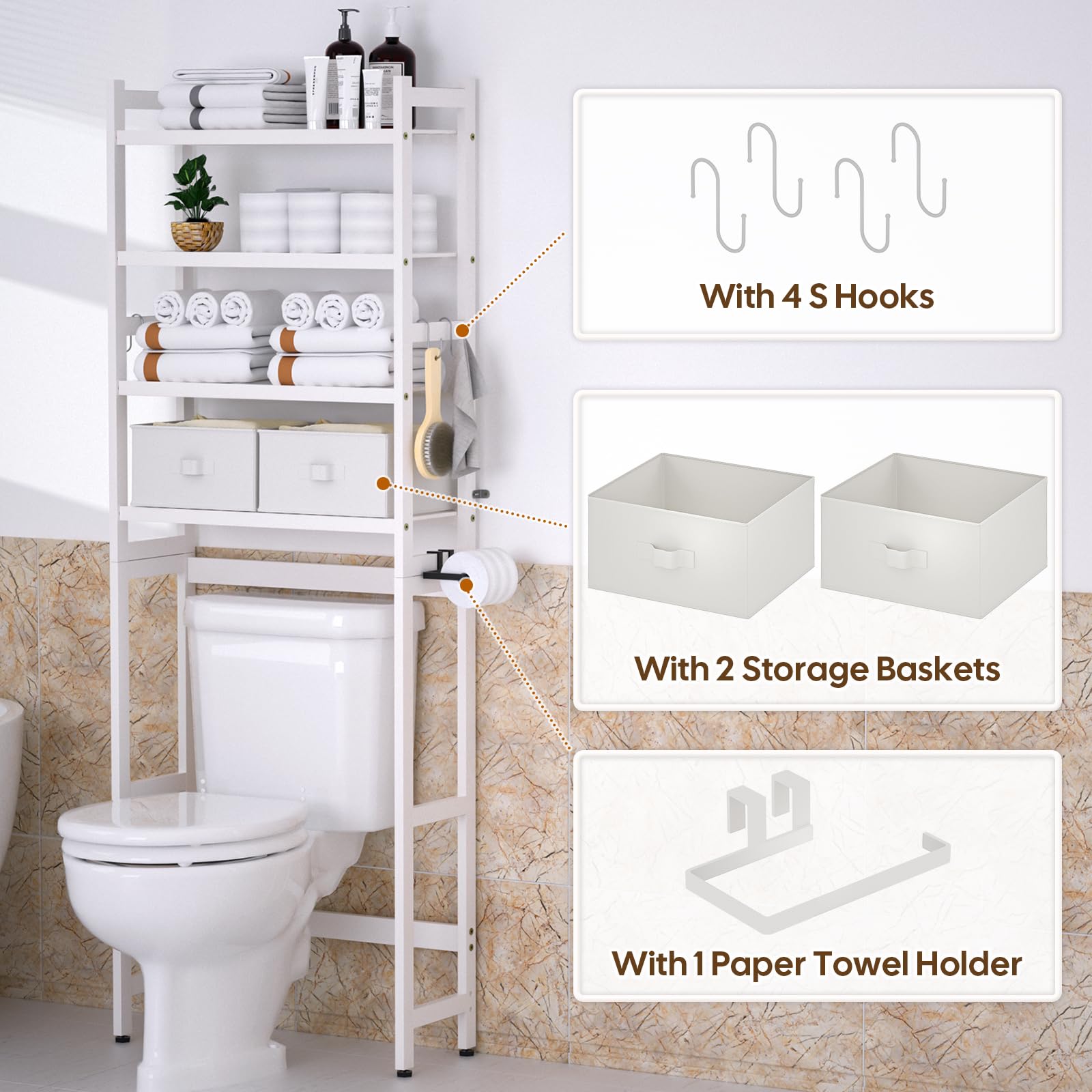 Cozivolife iron tissue holder provides convenient tissue access.