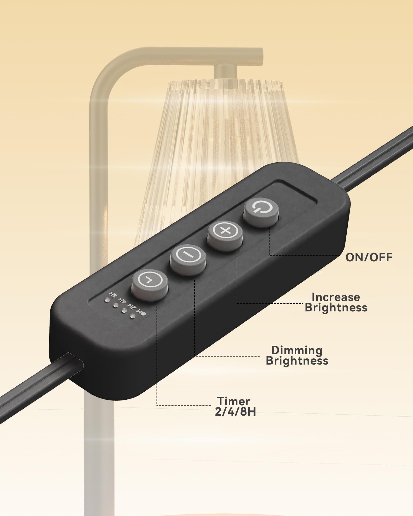 Cozmara Candle Warmer Lamp adjustable pole adapts to tall or short jars for full scent.