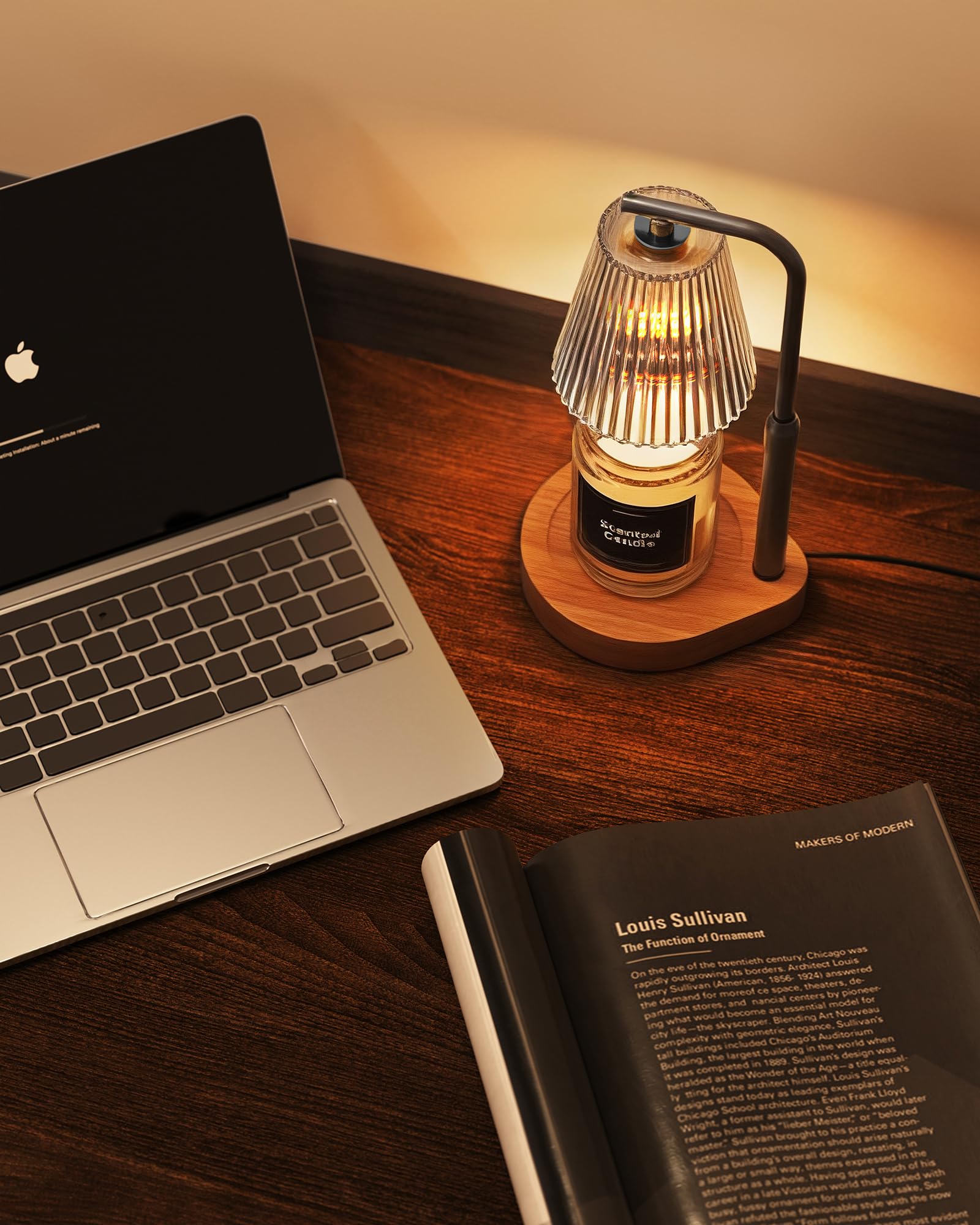 Cozmara Candle Warmer Lamp dimmer levels let you tailor ambiance and fragrance intensity.
