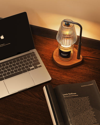 Cozmara Candle Warmer Lamp dimmer levels let you tailor ambiance and fragrance intensity.