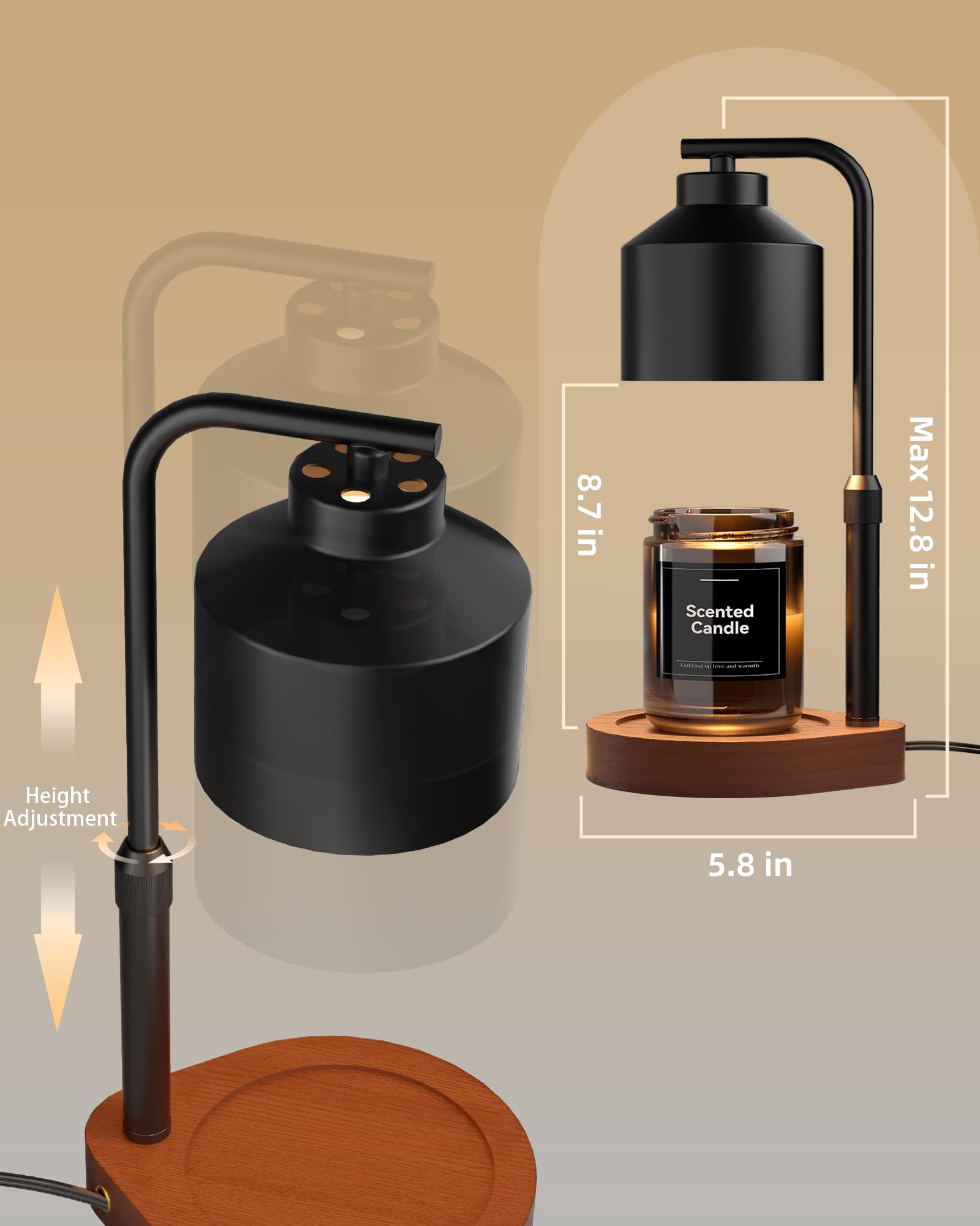 Cozmara safe jar candle heating with flameless, smokeless operation.