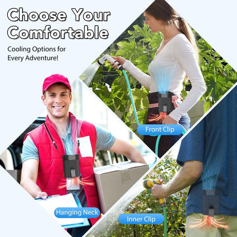 COZOME waist fan in use for outdoor work and recreation hands-free airflow