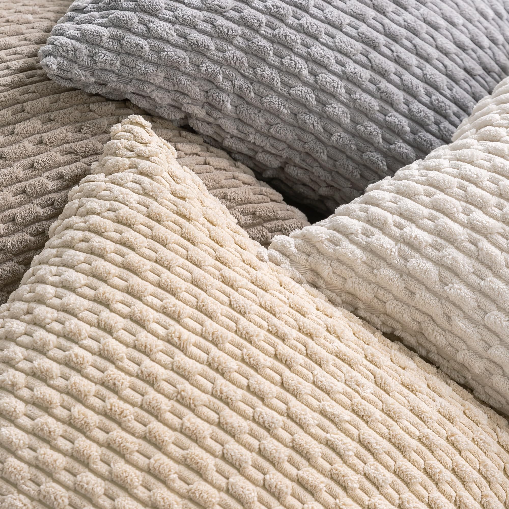 Cozoomy sofa decor pillow cover 20x20 closeup shows soft, durable fabric