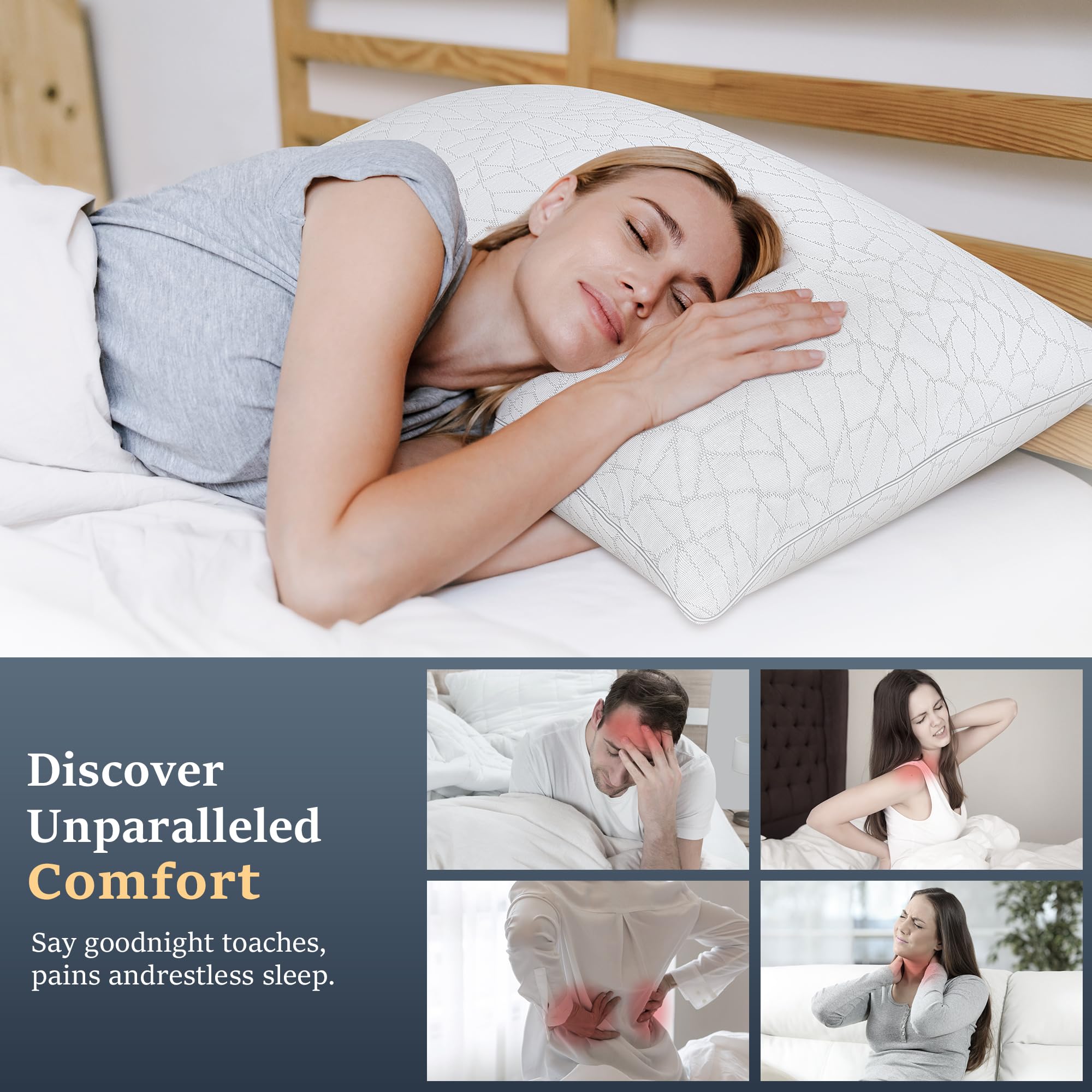 COZSINOOR cooling ice-silky pillowcase provides instant breathability.