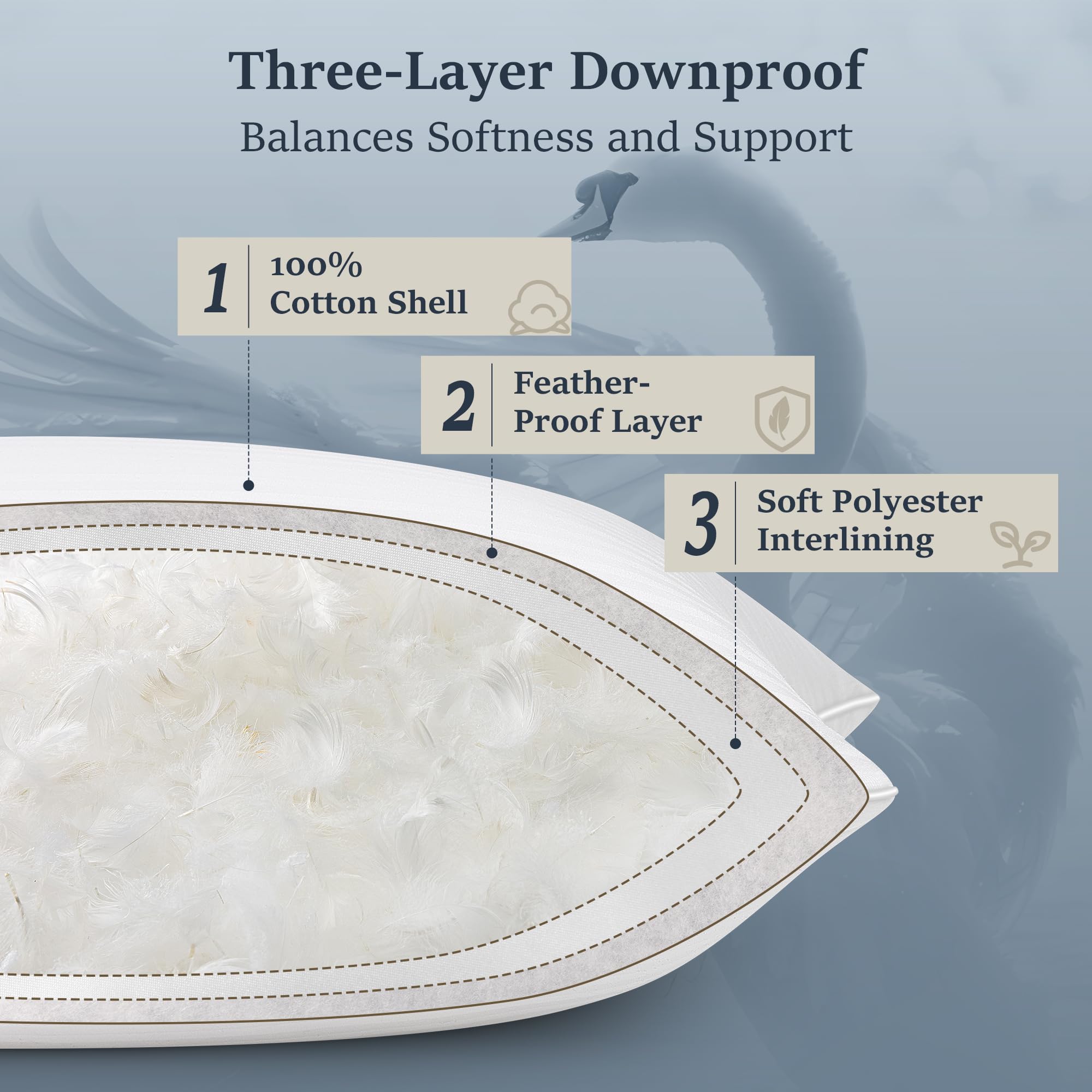COZSINOOR 600-thread-count cotton cover offers silky softness