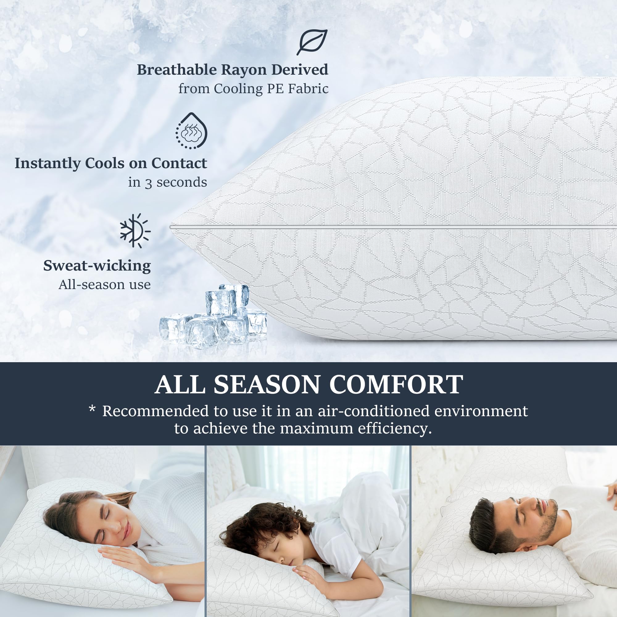 COZSINOOR premium German-imported sateen cover offers moisture-wicking luxury.