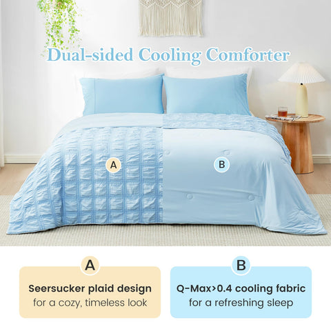 Cozy Bliss advanced cooling technology side helps regulate warmth.