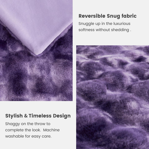 Cozy Bliss anti-fade anti-shed fibers ensure lasting color and comfort.