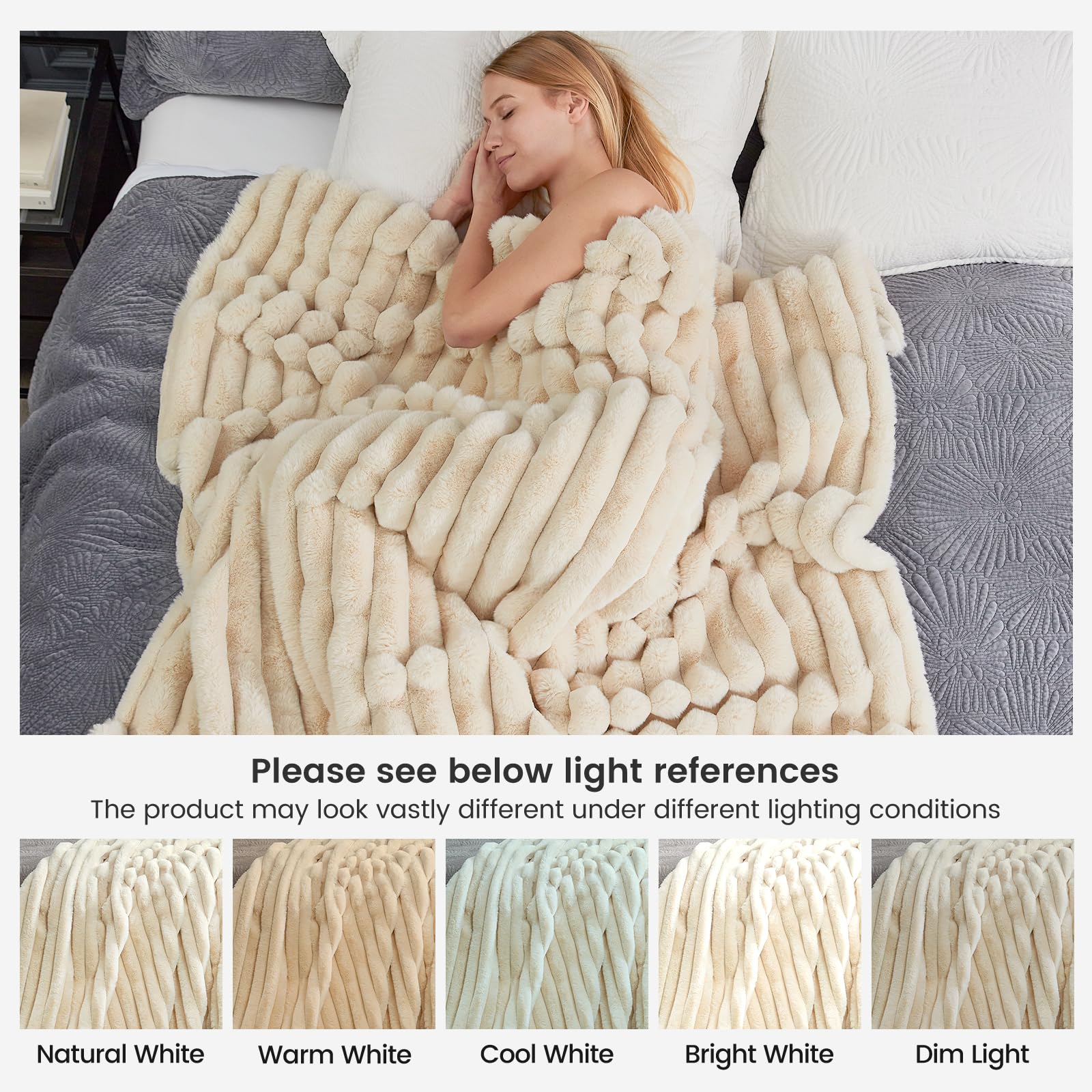 Cozy Bliss beige design adds stylish texture to sofas