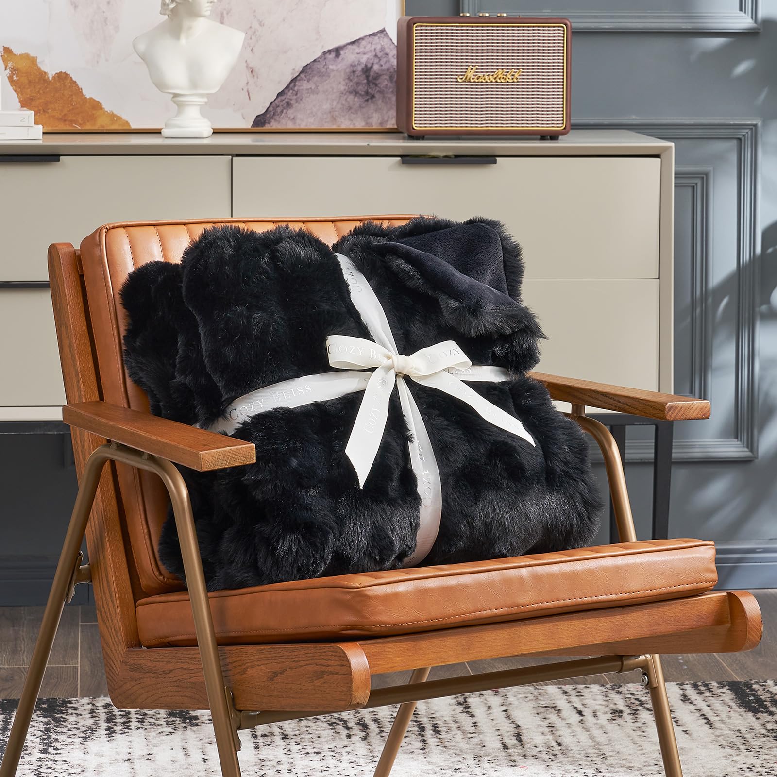 Cozy Bliss bubble shape high-low wave texture enhances bedroom decor.
