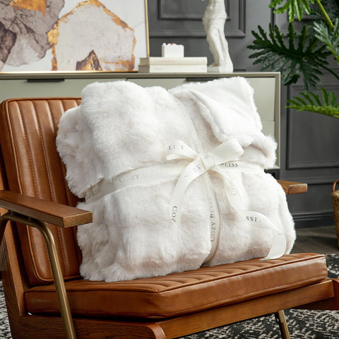 Cozy Bliss on-sofa setup highlights plush warmth for movie nights.