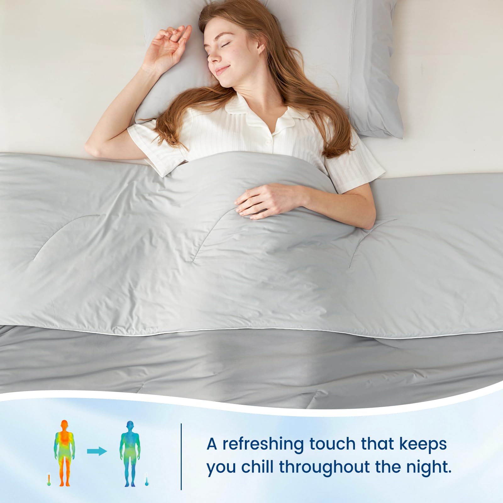 Cozy Bliss cooling comforter 3D hollow down-alternative construction for lightweight fluff