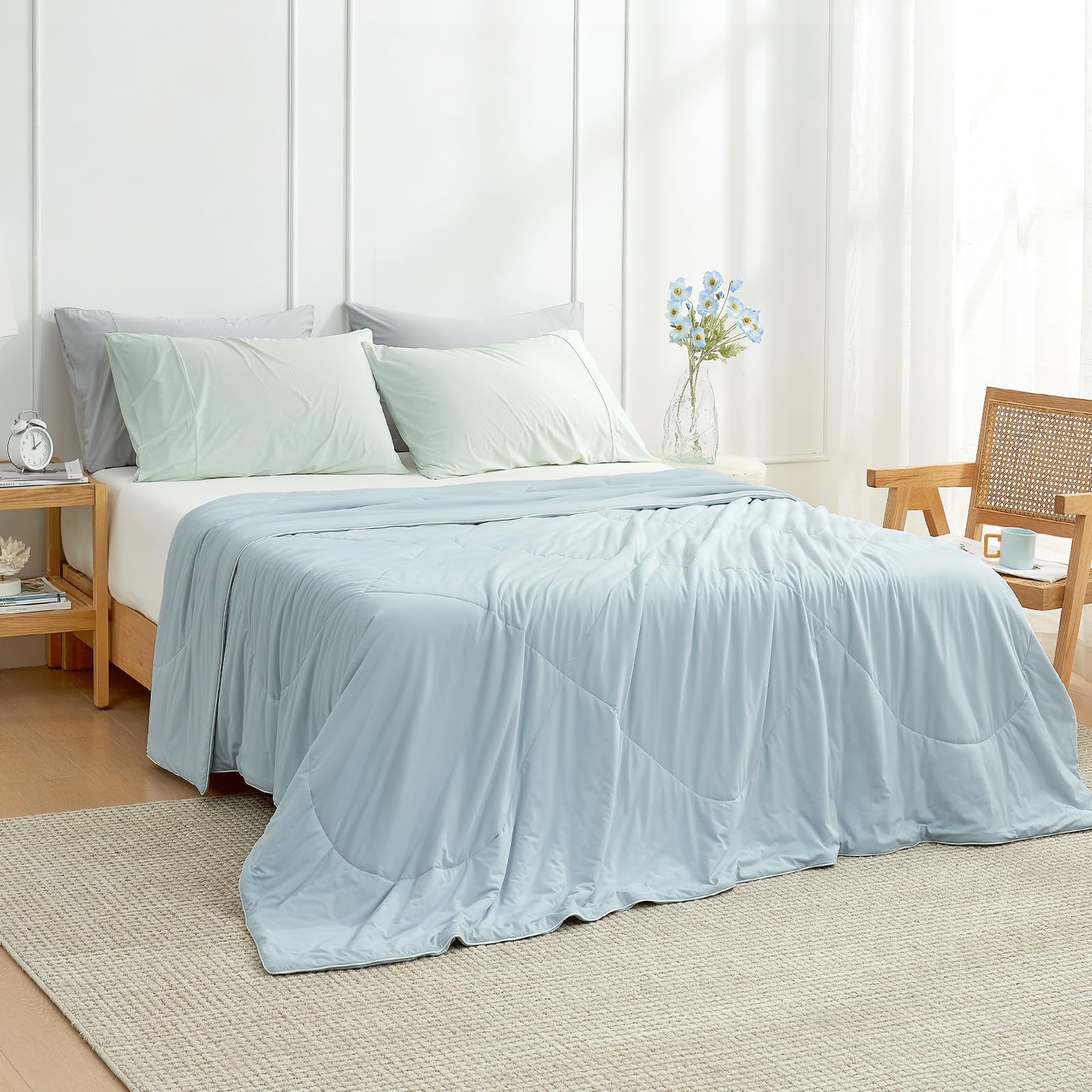 Cozy Bliss cooling comforter king-xl fabric closeup on soft OEKO-TEX material