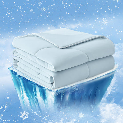 Cozy Bliss cooling comforter king-xl living room ambience with lightweight breathable comfort
