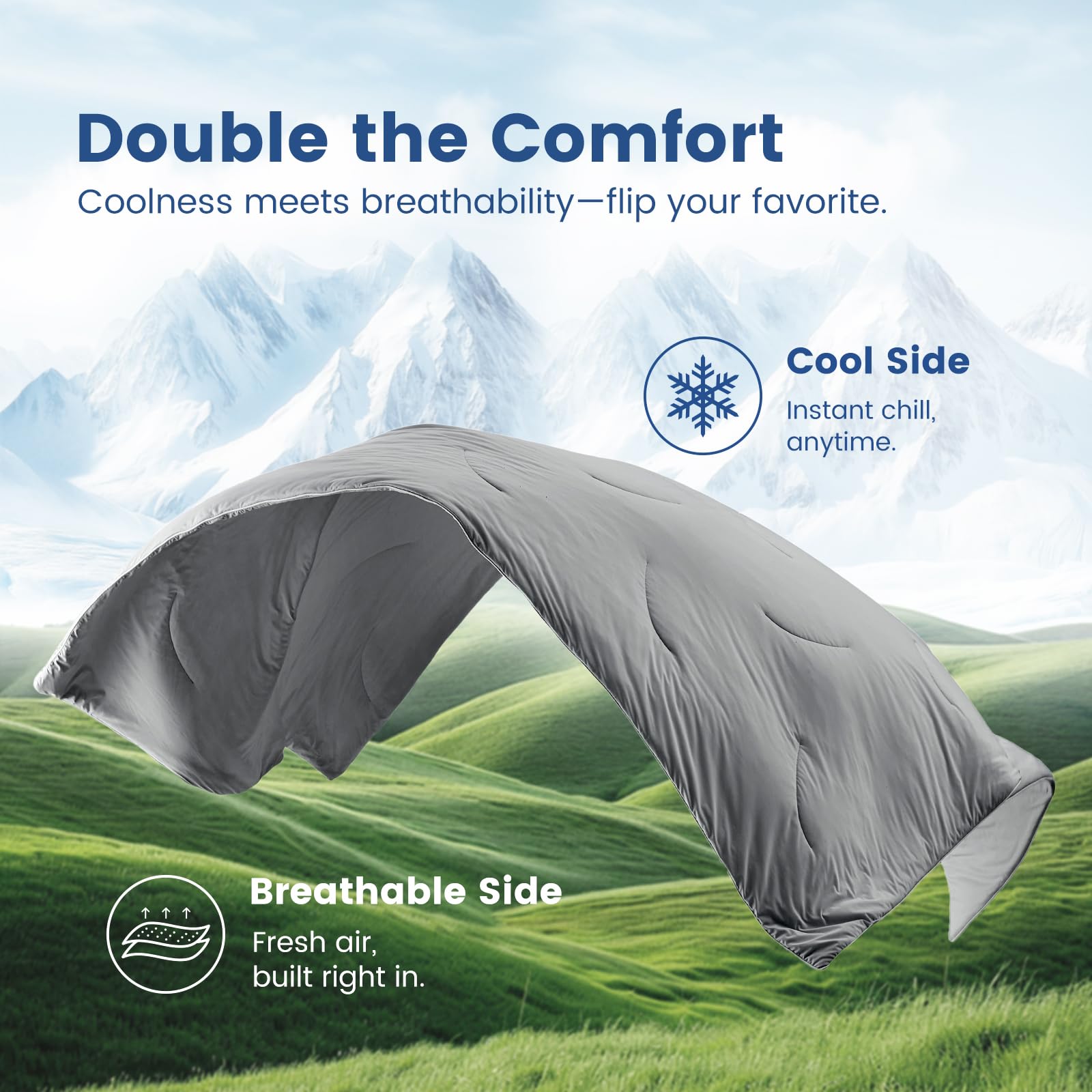 Cozy Bliss queen-size label highlighting 90x90 dimensions.