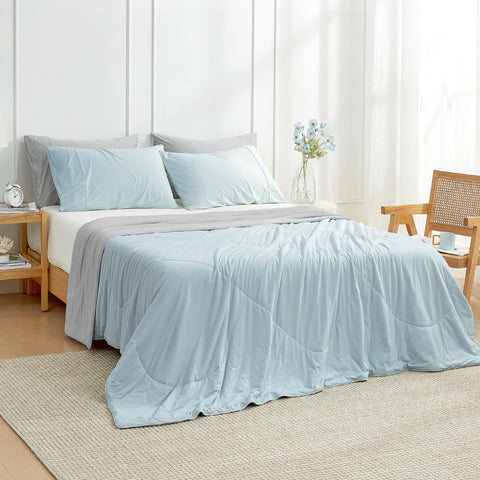 Cozy Bliss cooling comforter queen closeup fabric, OEKO-TEX certified softness.