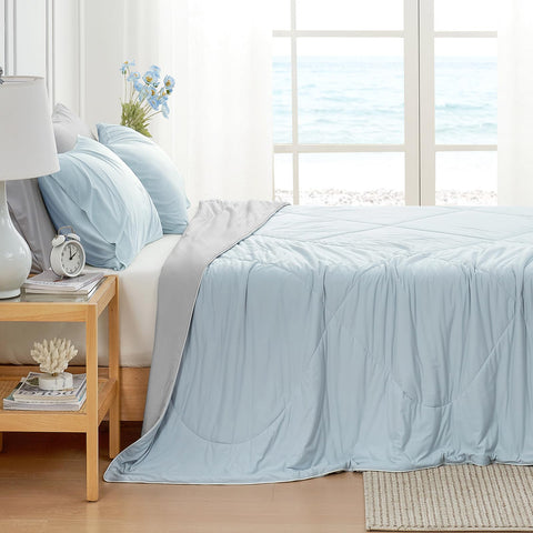 Cozy Bliss cooling comforter queen in bedding set, features a 3D hollow fill.