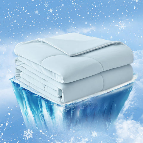 Cozy Bliss cooling comforter queen side view ideal for hot sleepers