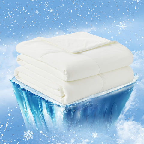 Cozy Bliss cooling comforter queen size close-up shows soft fabric texture for hot sleepers