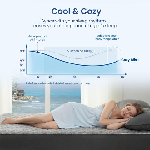 Cozy Bliss grey color coordinates with summer bedding