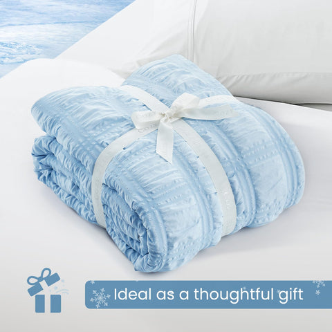 Cozy Bliss reinforced stitching shows durable construction for long use.
