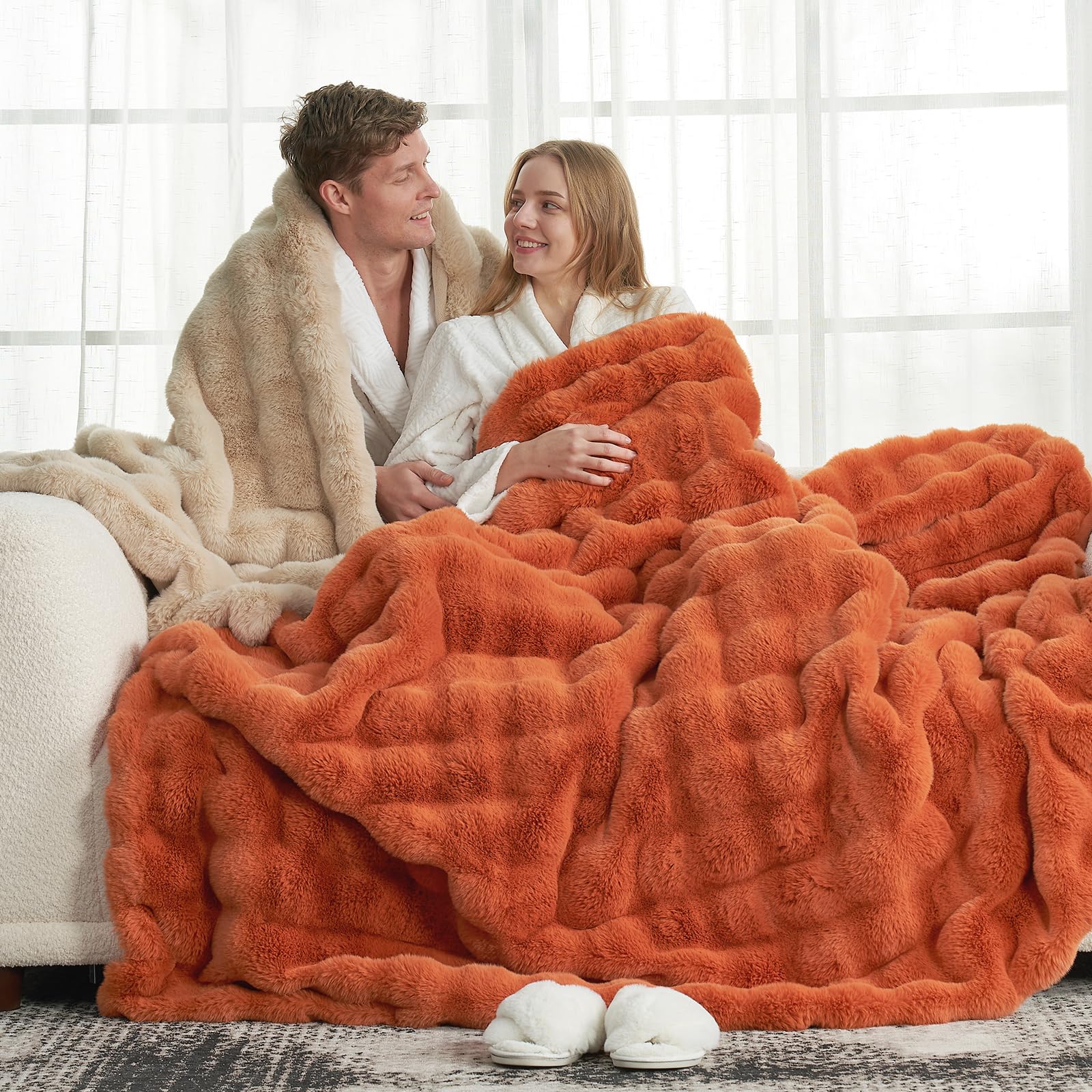 Cozy Bliss faux rabbit fur face delivers plush top layer for luxurious touch