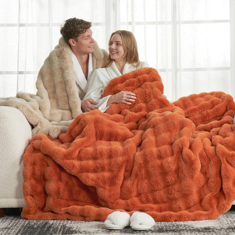 Cozy Bliss faux rabbit fur face delivers plush top layer for luxurious touch