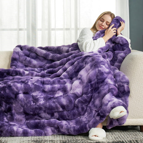 Cozy Bliss gift-ready plush throw perfect for cold evenings.