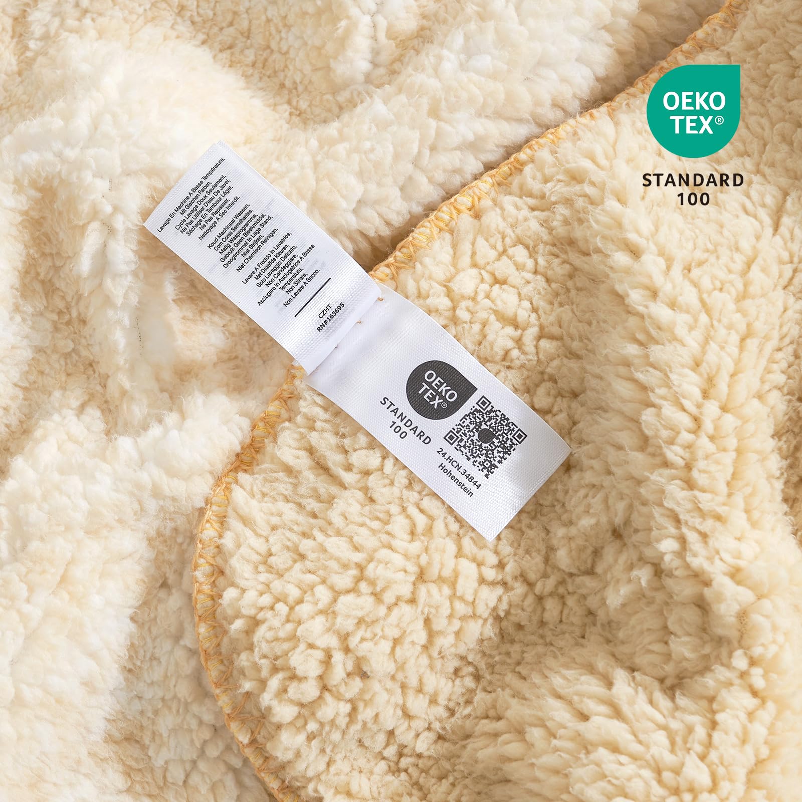 Cozy Bliss modern decor blanket enhances sofa texture