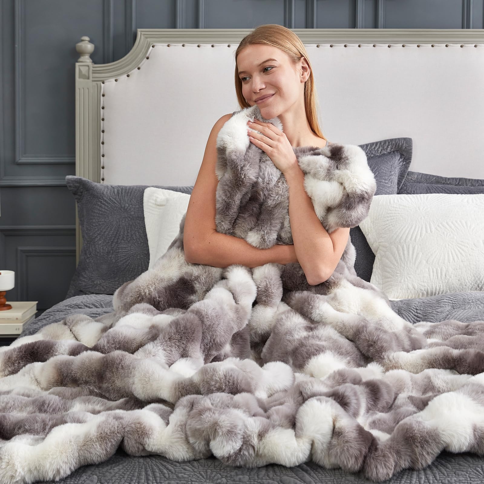 Cozy Bliss Plush texture close-up highlights cozy comfort in living spaces.